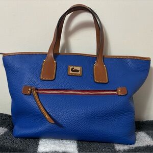 Dooney & Bourke Pebble Leather Zip Top Small Tote